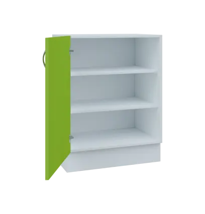 MS - 65D spodní skříňka, 1-dveřová, levá, 908x654x600, korpus bílý, dvířko jarní zeleň